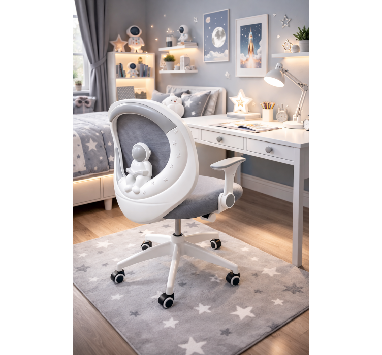 Крісло обертове дитяче PERFECT KIDS ASTRONAUT GRAY10